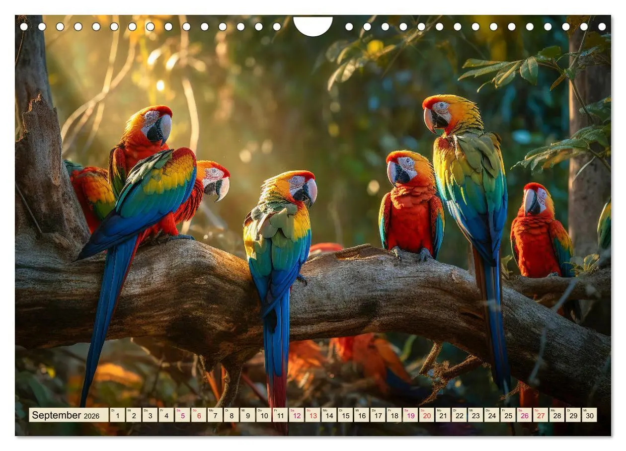 Bild: 9783457379189 | Papageien - Ara (Wandkalender 2026 DIN A4 quer), CALVENDO...