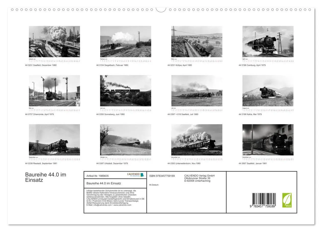 Bild: 9783457759189 | Baureihe 44.0 im Einsatz (hochwertiger Premium Wandkalender 2026...