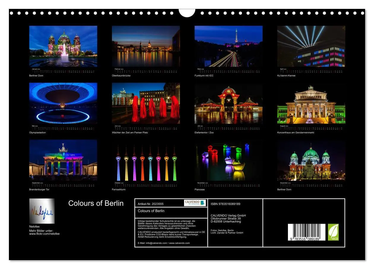 Bild: 9783516089189 | Colours of Berlin (Wandkalender 2026 DIN A3 quer), CALVENDO...