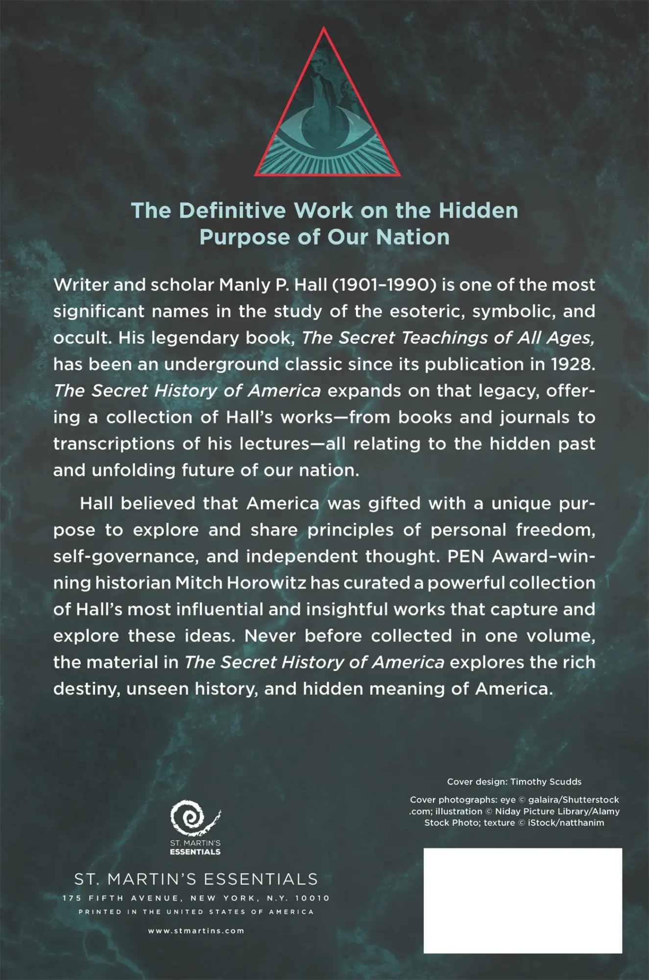 Rückseite: 9781250319289 | Secret History of America | Manly P. Hall | Taschenbuch | Englisch