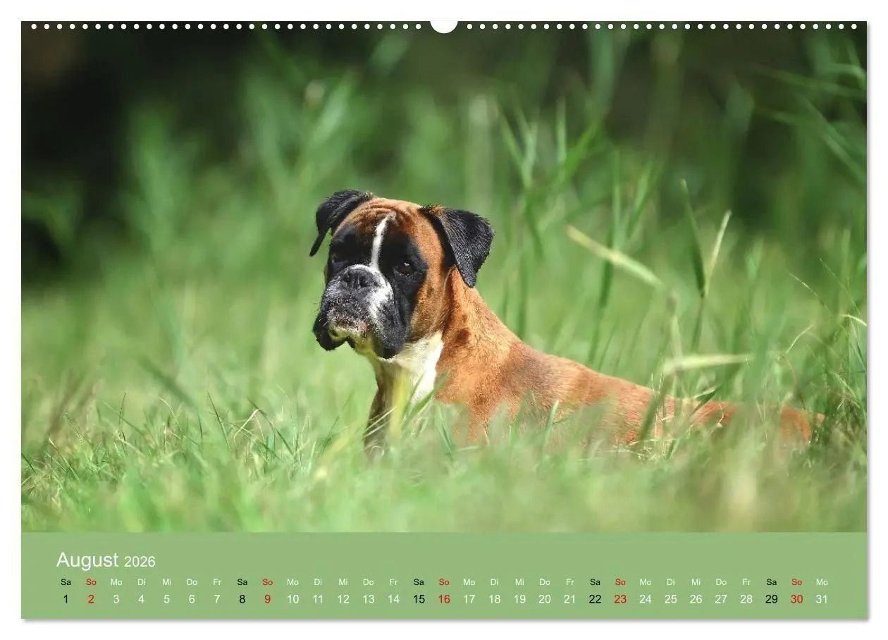 Bild: 9783516699289 | Boxer - charmante Herzensbrecher (Wandkalender 2026 DIN A2 quer),...
