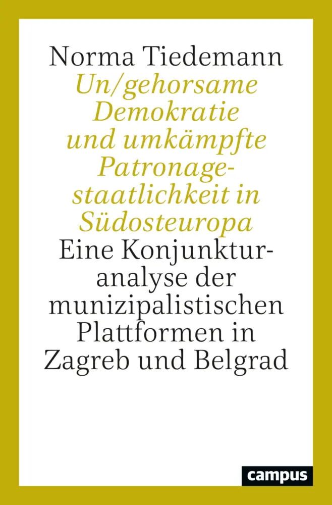 Cover: 9783593519289 | Un/gehorsame Demokratie und umkämpfte Patronagestaatlichkeit in...