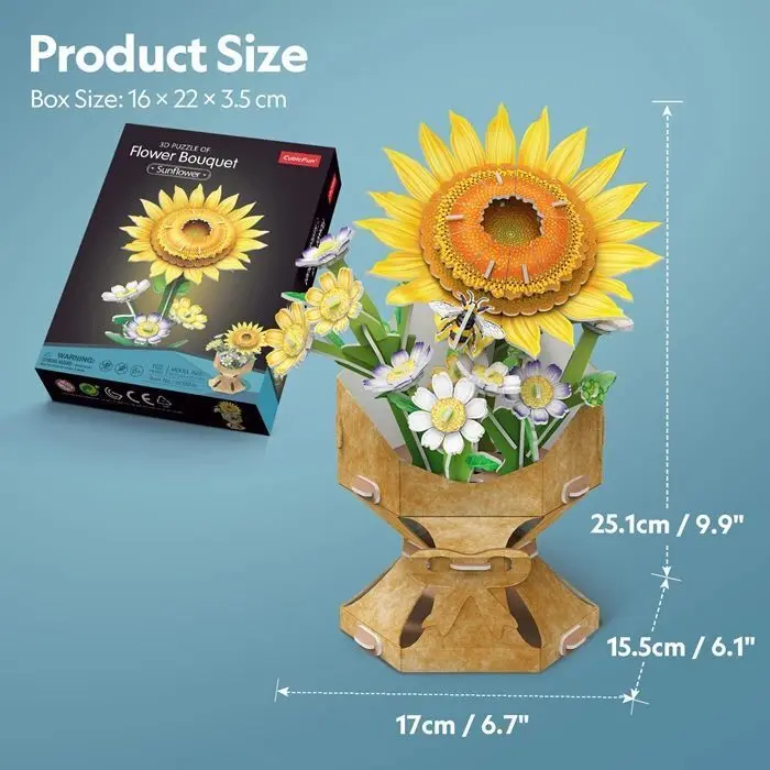Bild: 7640409429489 | CUBICFUN - 3D Puzzle Blumentopf Sonnenblume 102 T | Spiel | 663303