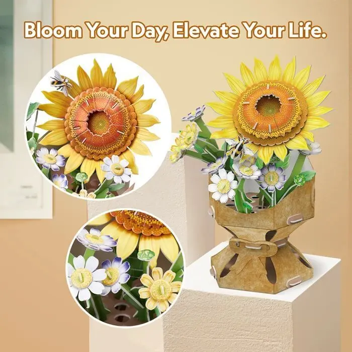 Bild: 7640409429489 | CUBICFUN - 3D Puzzle Blumentopf Sonnenblume 102 T | Spiel | 663303