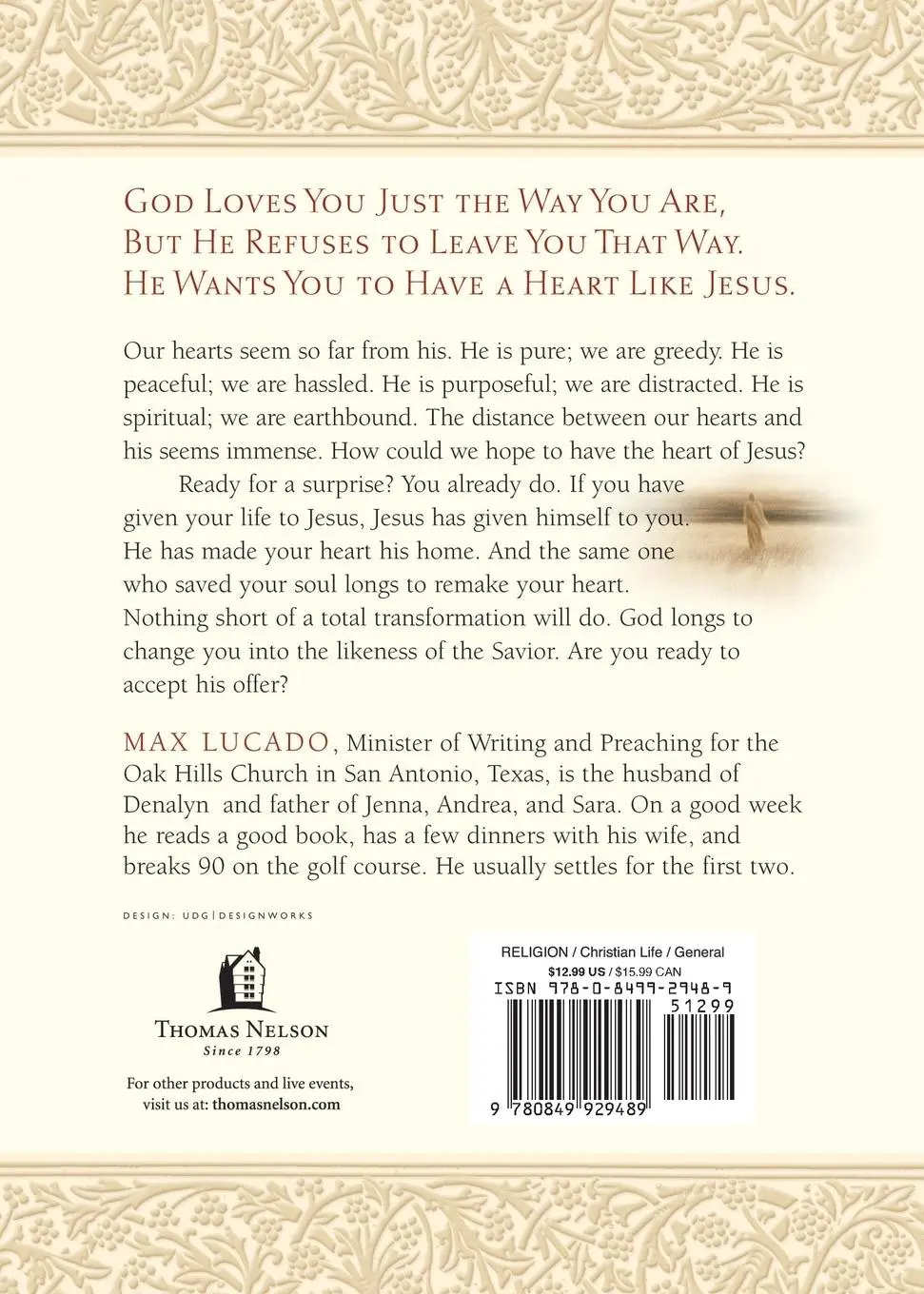 Rückseite: 9780849929489 | A Heart Like Jesus | Max Lucado | Taschenbuch | Englisch | 2003