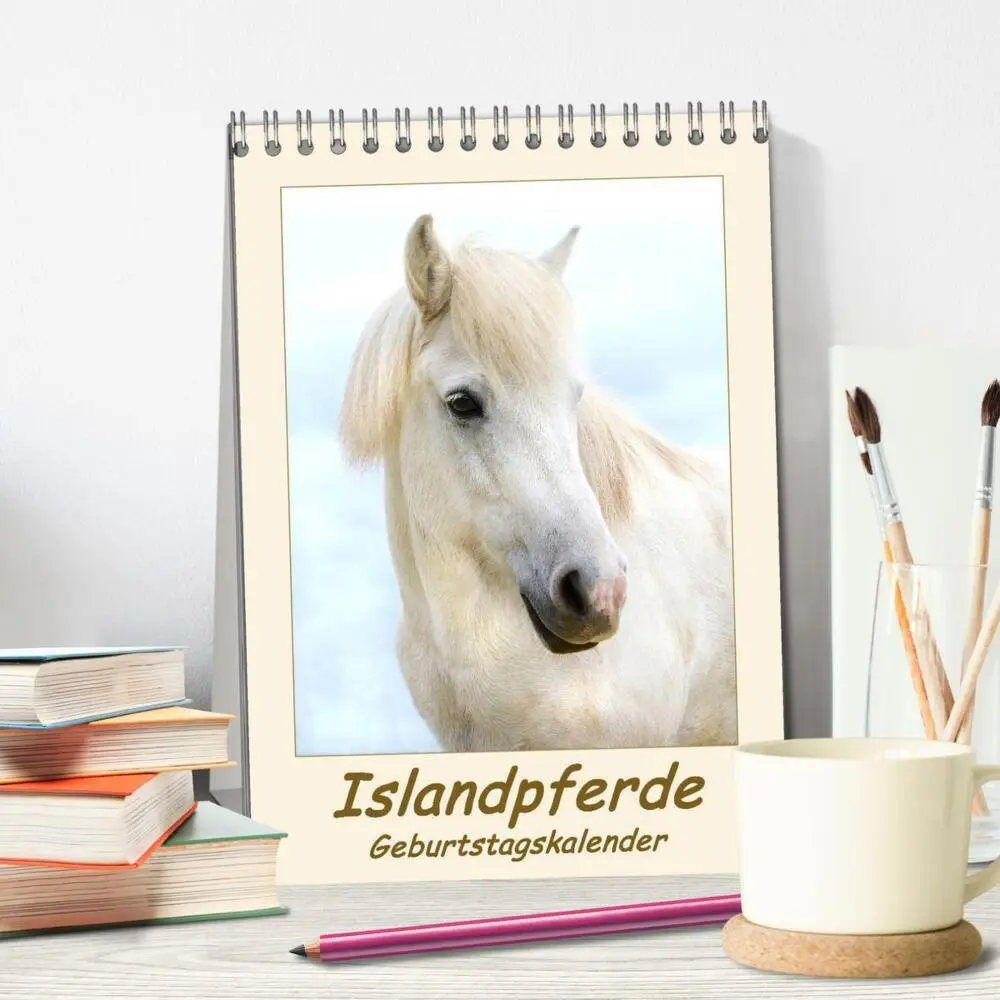 Bild: 9783457039489 | Islandpferde Geburtstagskalender (Tischkalender 2025 DIN A5 hoch),...
