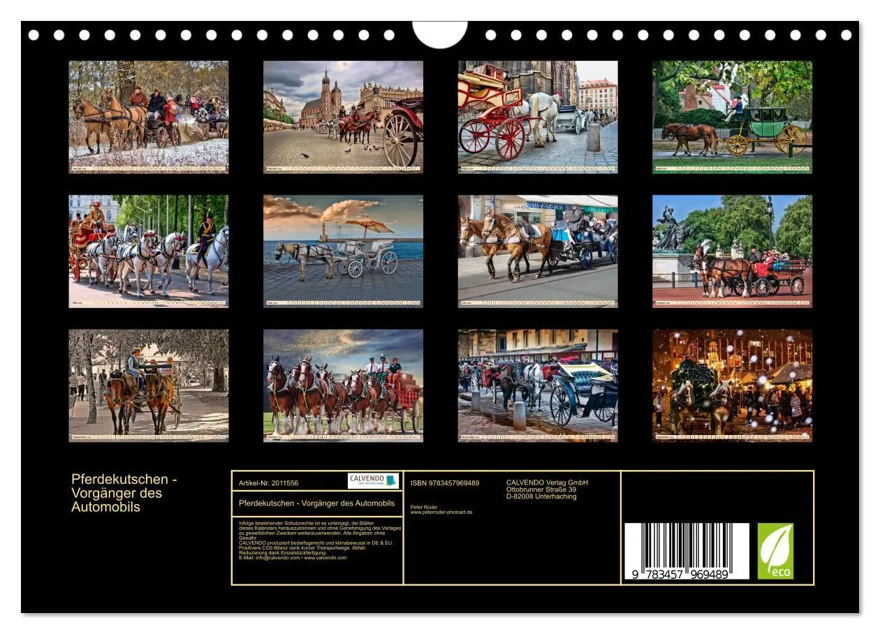 Bild: 9783457969489 | Pferdekutschen - Vorgänger des Automobils (Wandkalender 2026 DIN A4...