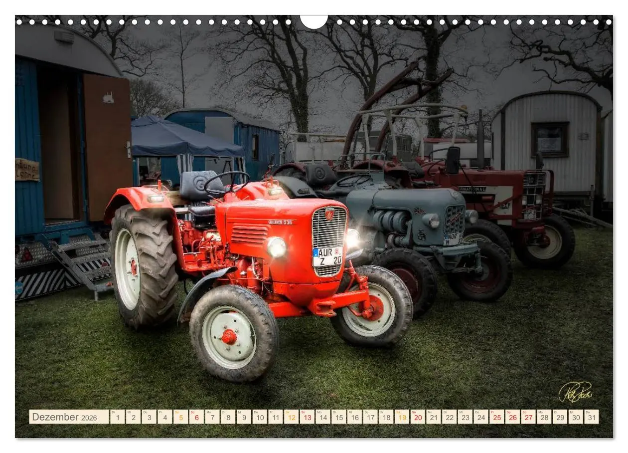 Bild: 9783516059489 | Oldtimer - Traktoren für Liebhaber (Wandkalender 2026 DIN A3 quer),...