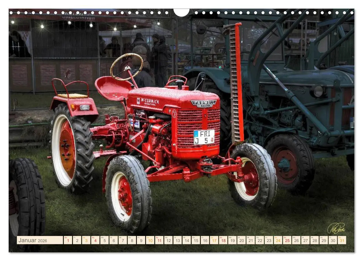 Bild: 9783516059489 | Oldtimer - Traktoren für Liebhaber (Wandkalender 2026 DIN A3 quer),...