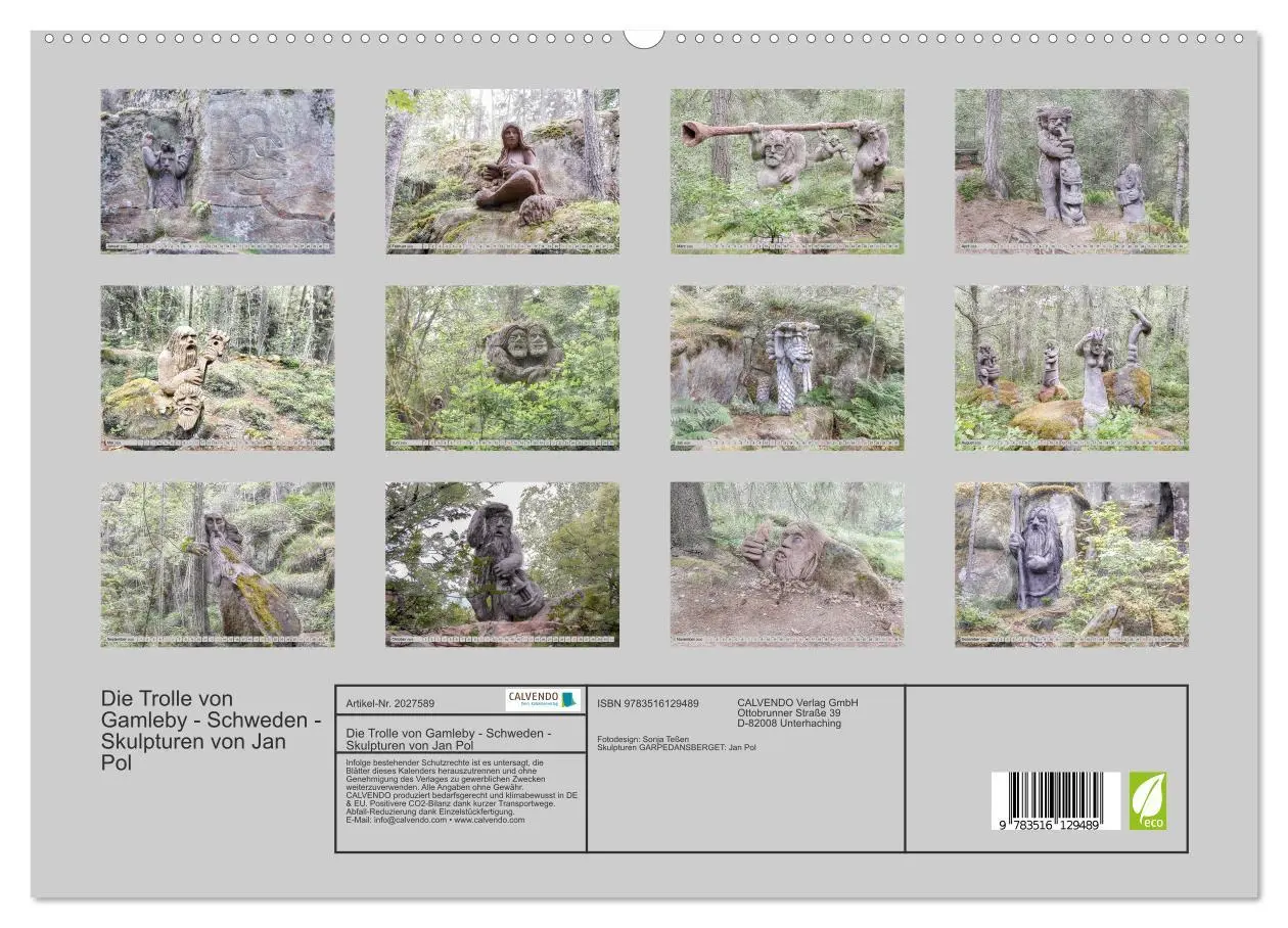 Bild: 9783516129489 | Die Trolle von Gamleby - Schweden - Skulpturen von Jan Pol...