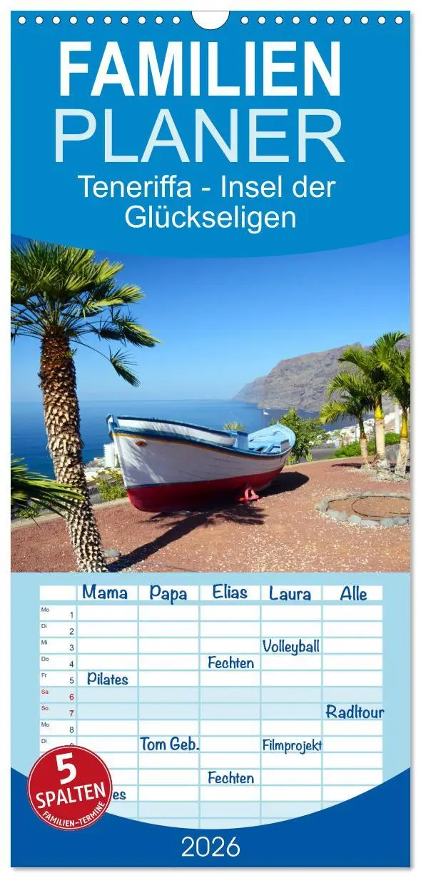 Cover: 9783516509489 | Familienplaner 2026 - Teneriffa - Insel der Glückseligen mit 5...