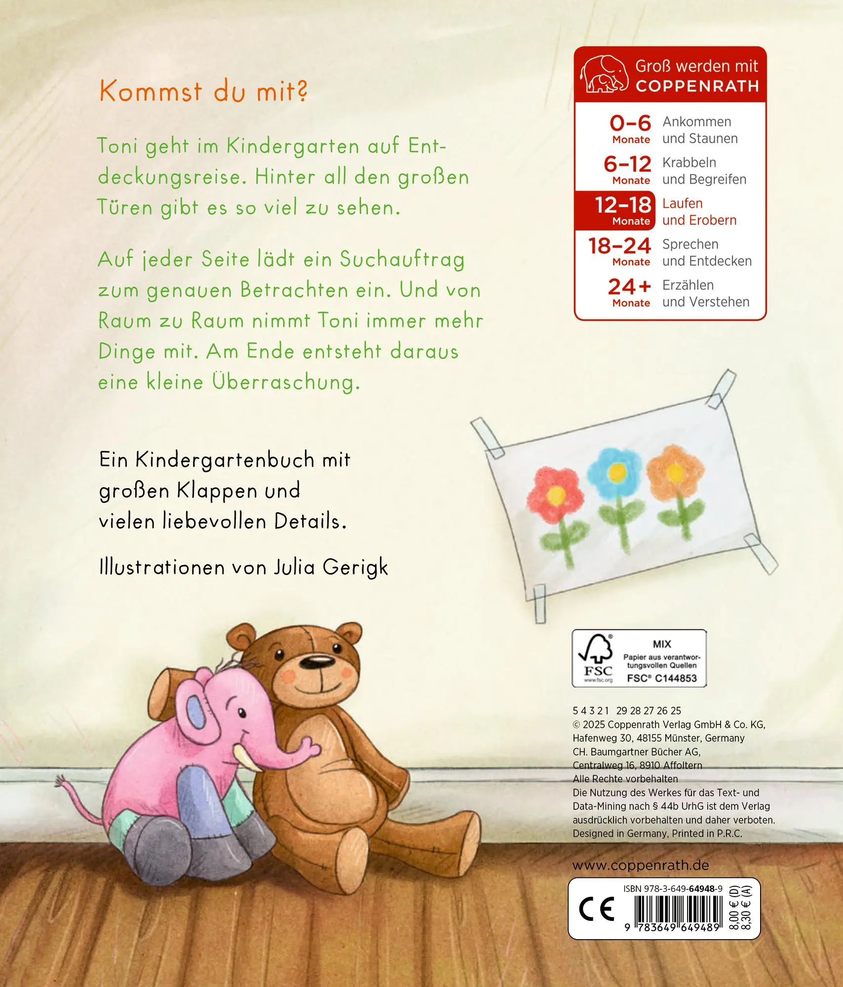 Rückseite: 9783649649489 | Tür auf, Tür zu! | Im Kindergarten | Julia Gerigk | Buch | 14 S.