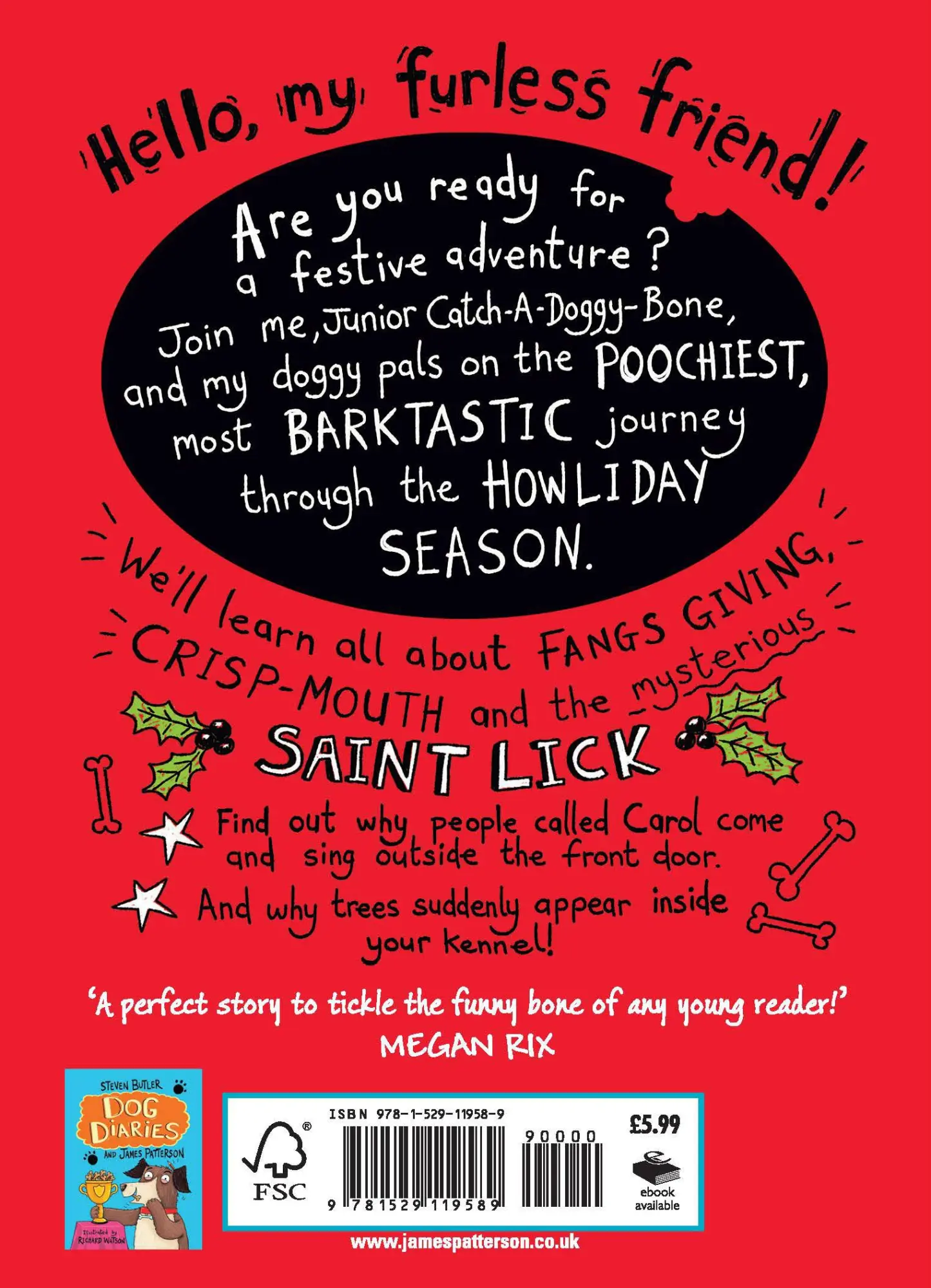 Rückseite: 9781529119589 | Dog Diaries: Happy Howlidays! | James Patterson (u. a.) | Taschenbuch