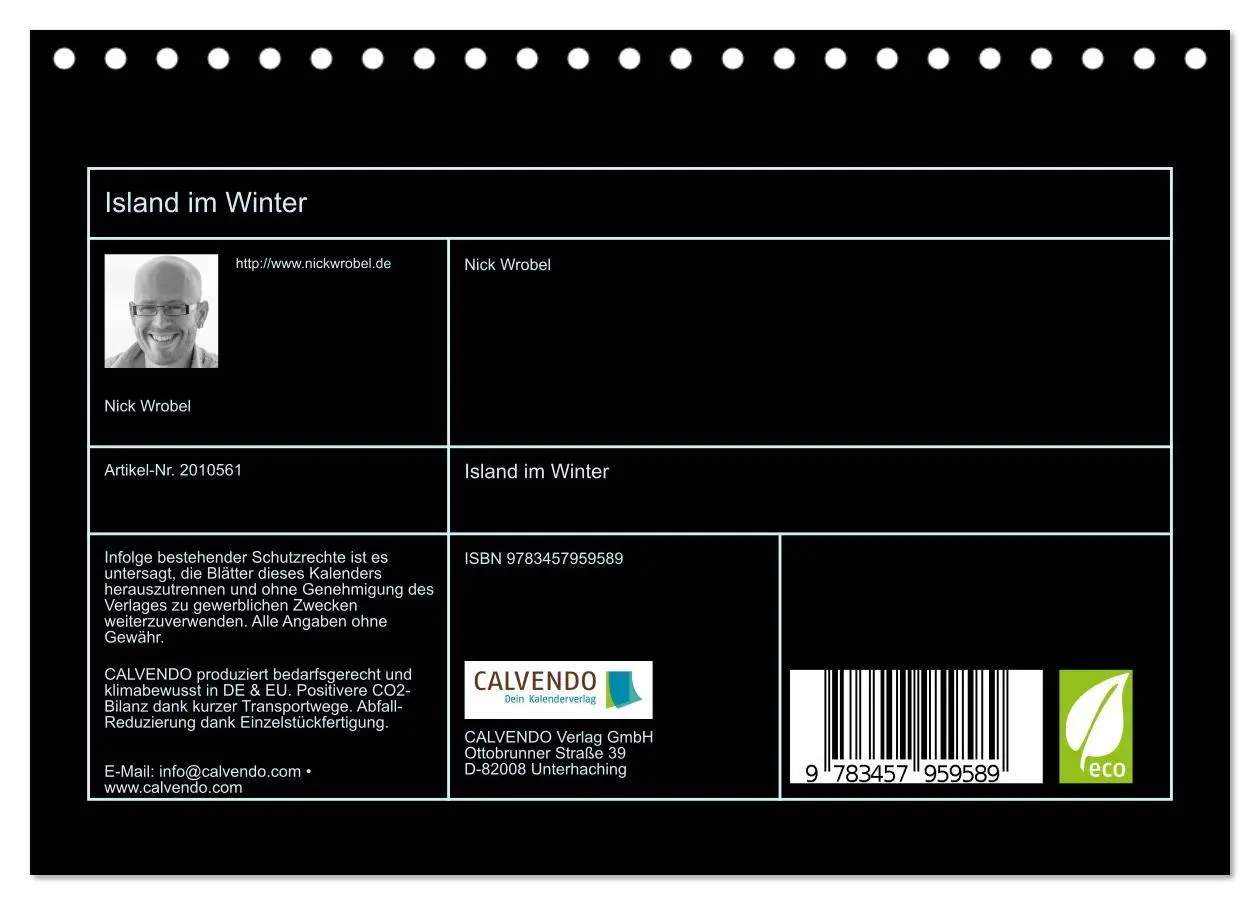 Bild: 9783457959589 | Island im Winter (Tischkalender 2026 DIN A5 quer), CALVENDO...