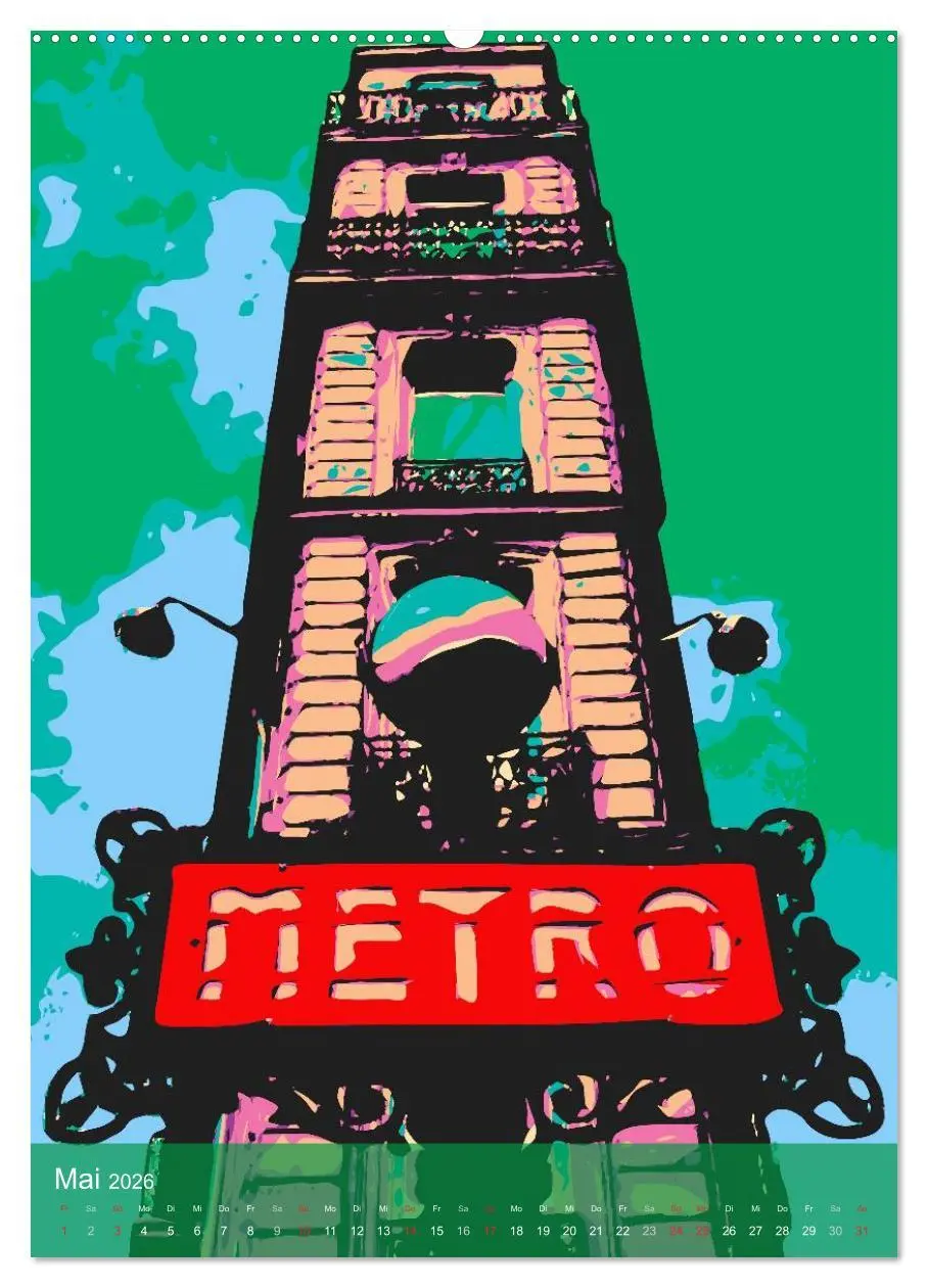 Bild: 9783516429589 | Paris pop-art (hochwertiger Premium Wandkalender 2026 DIN A2 hoch),...