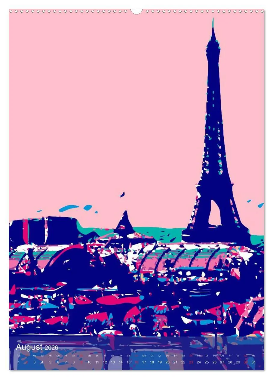 Bild: 9783516429589 | Paris pop-art (hochwertiger Premium Wandkalender 2026 DIN A2 hoch),...