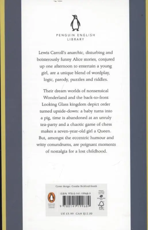 Rückseite: 9780141199689 | Alice's Adventures in Wonderland and Through the Looking Glass | Buch