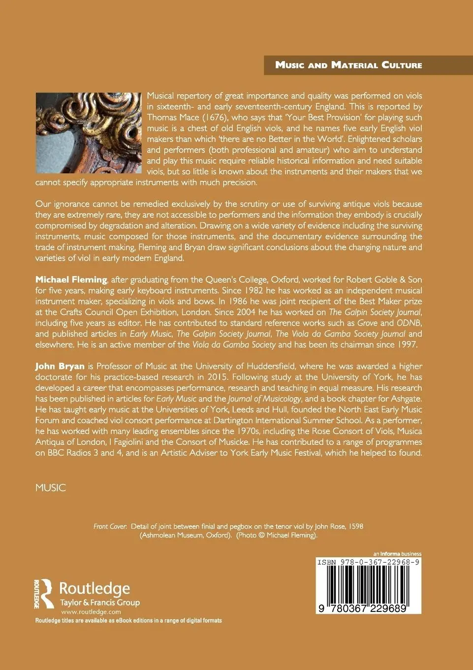 Rückseite: 9780367229689 | Early English Viols | Instruments, Makers and Music | Fleming (u. a.)