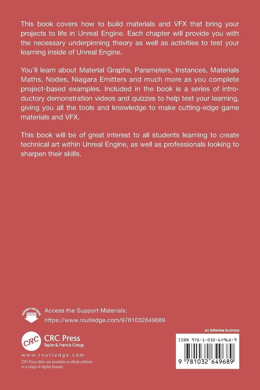 Rückseite: 9781032649689 | Mastering Technical Art in Unreal Engine | Materials and VFX | Buch