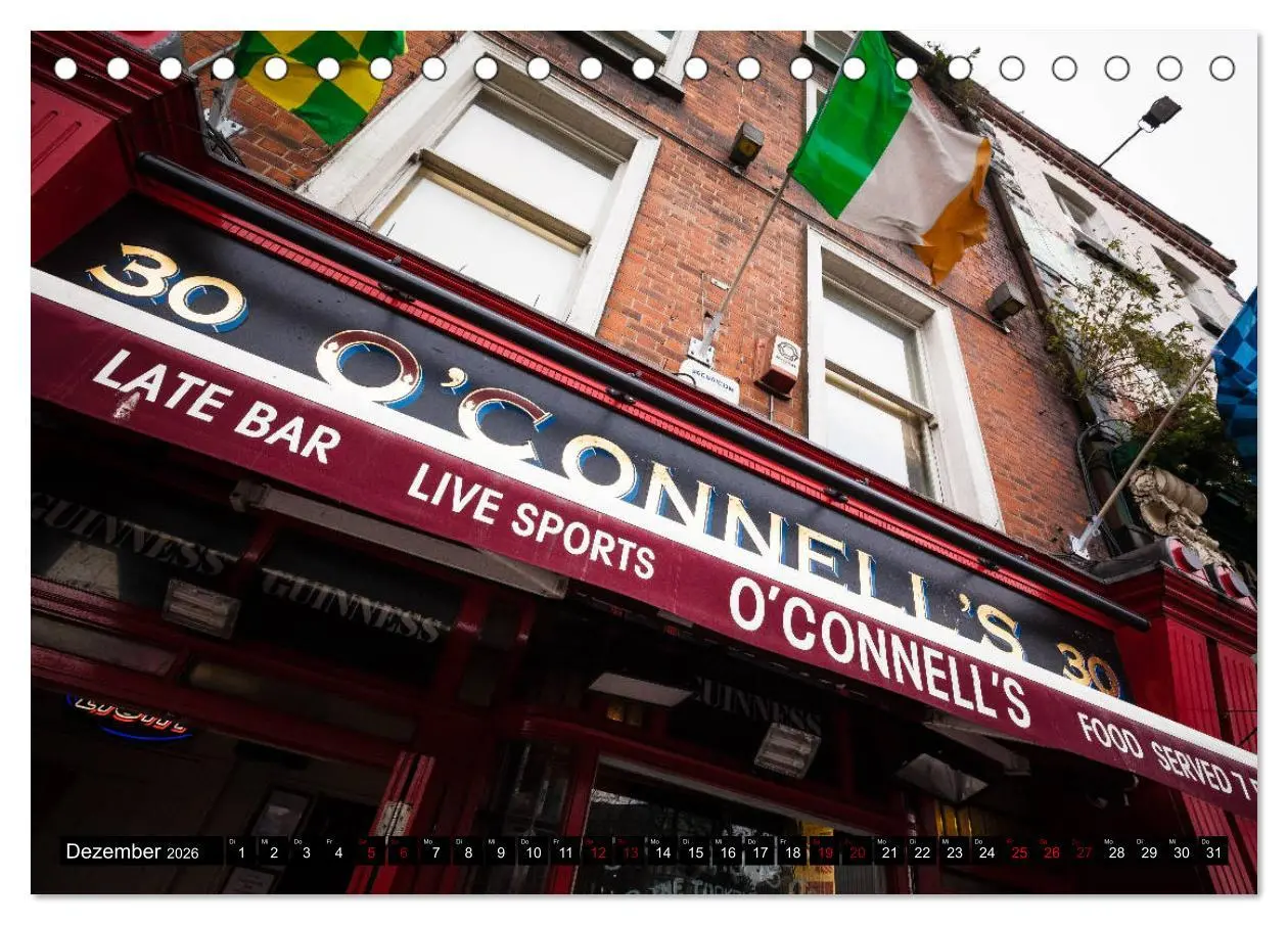 Bild: 9783457879689 | Dublin (Tischkalender 2026 DIN A5 quer), CALVENDO Monatskalender