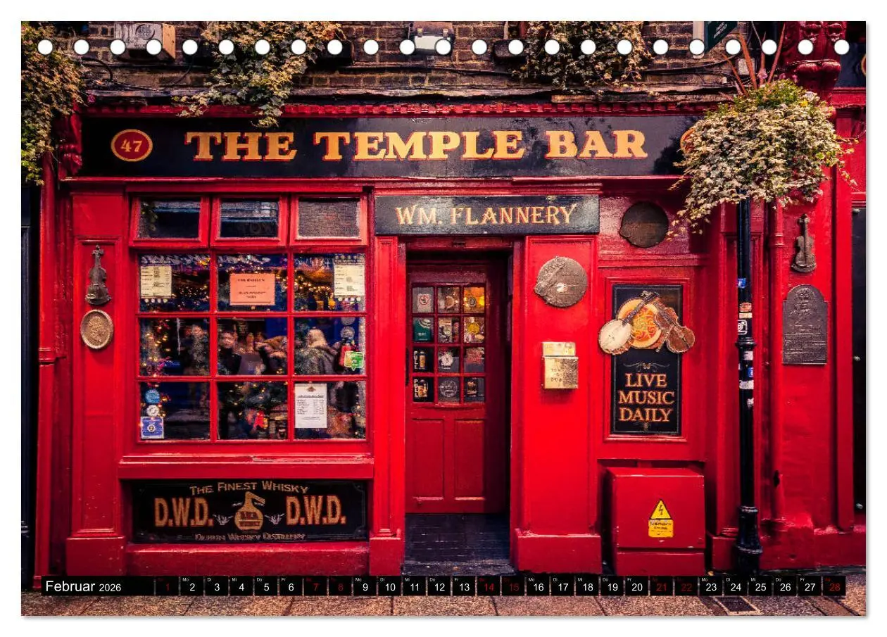 Bild: 9783457879689 | Dublin (Tischkalender 2026 DIN A5 quer), CALVENDO Monatskalender