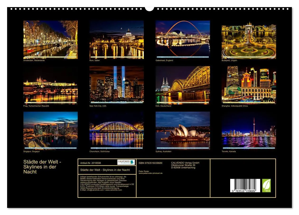 Bild: 9783516039689 | Städte der Welt - Skylines in der Nacht (hochwertiger Premium...