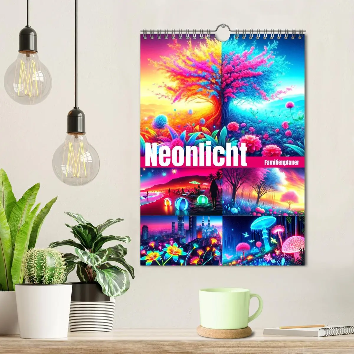 Bild: 9783516279689 | Neonlicht Familienplaner (Wandkalender 2026 DIN A4 hoch), CALVENDO...