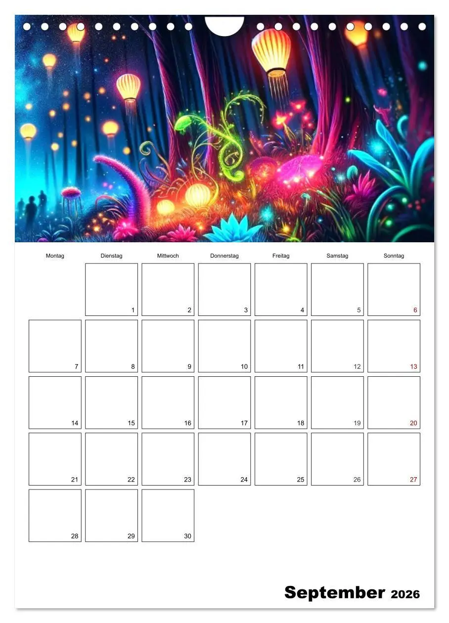 Bild: 9783516279689 | Neonlicht Familienplaner (Wandkalender 2026 DIN A4 hoch), CALVENDO...