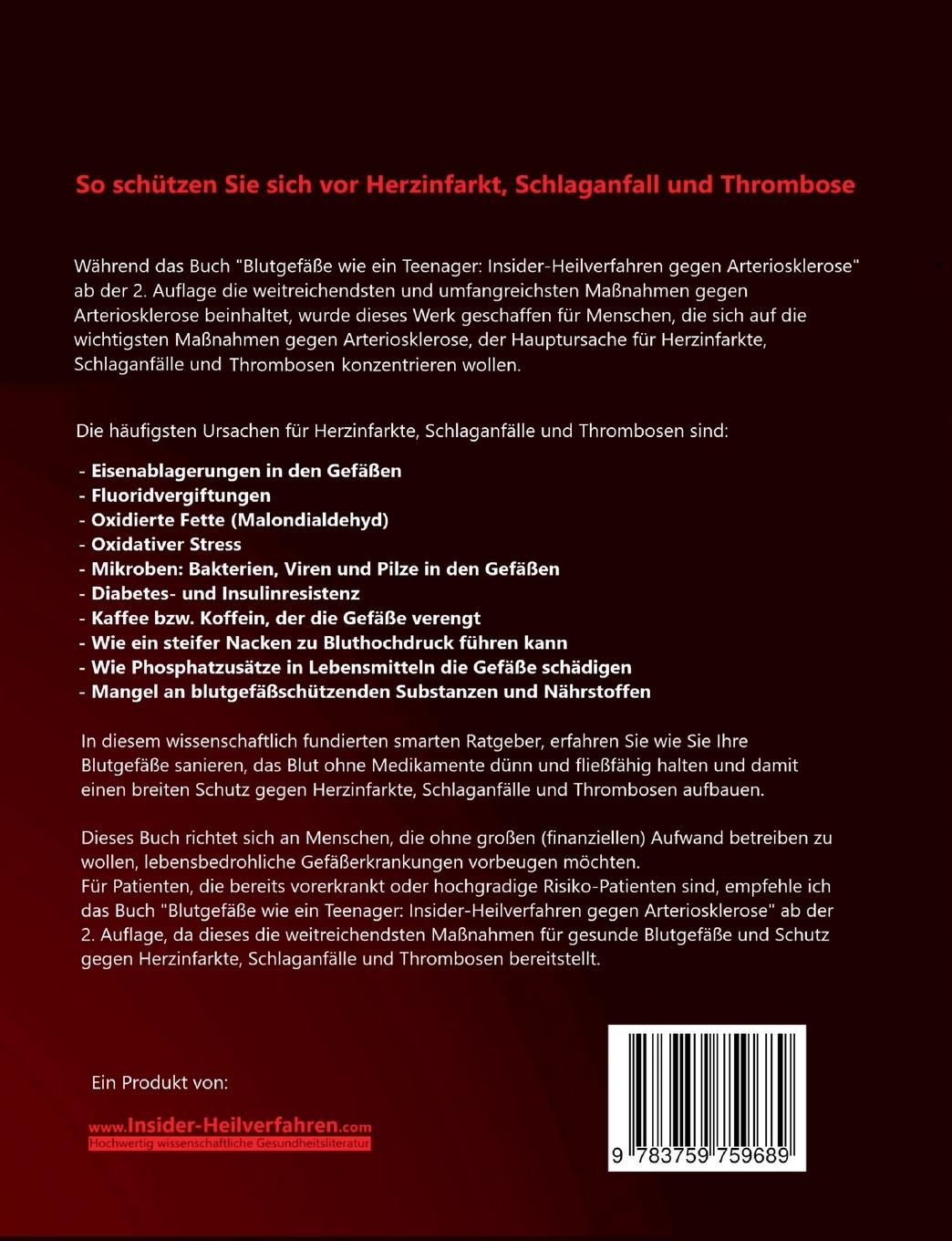 Rückseite: 9783759759689 | So schützen Sie sich vor Herzinfarkt, Schlaganfall und Thrombose