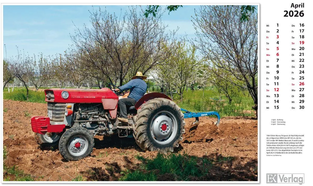 Bild: 9783844659689 | Traktoren 2026 | Kalender | 13 S. | Deutsch | 2026 | EK-Verlag