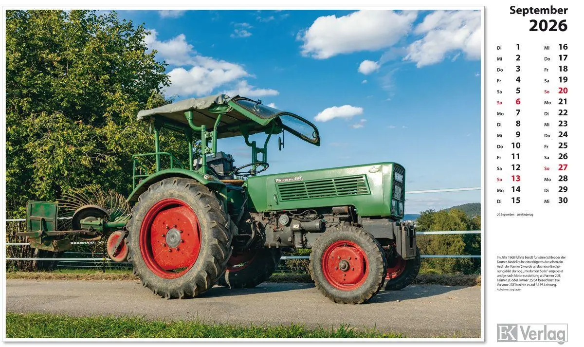 Bild: 9783844659689 | Traktoren 2026 | Kalender | 13 S. | Deutsch | 2026 | EK-Verlag