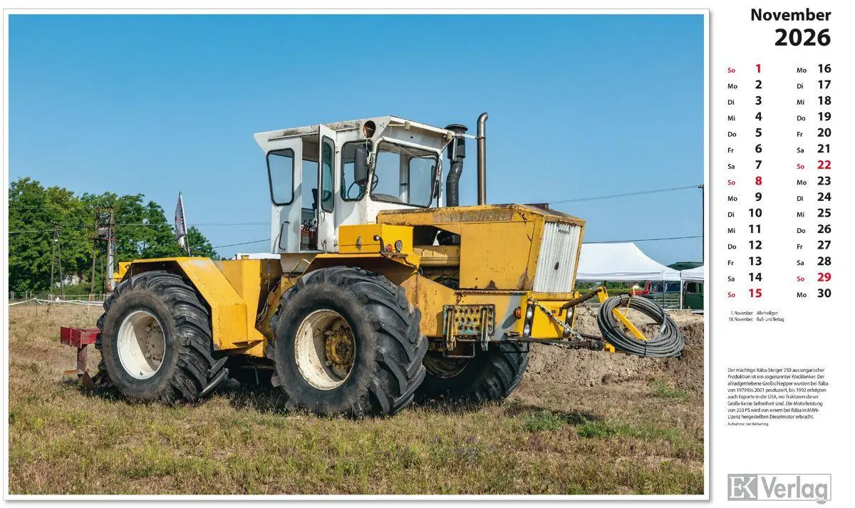 Bild: 9783844659689 | Traktoren 2026 | Kalender | 13 S. | Deutsch | 2026 | EK-Verlag