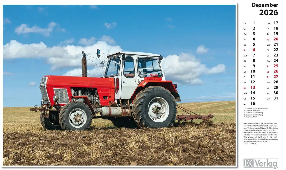 Bild: 9783844659689 | Traktoren 2026 | Kalender | 13 S. | Deutsch | 2026 | EK-Verlag