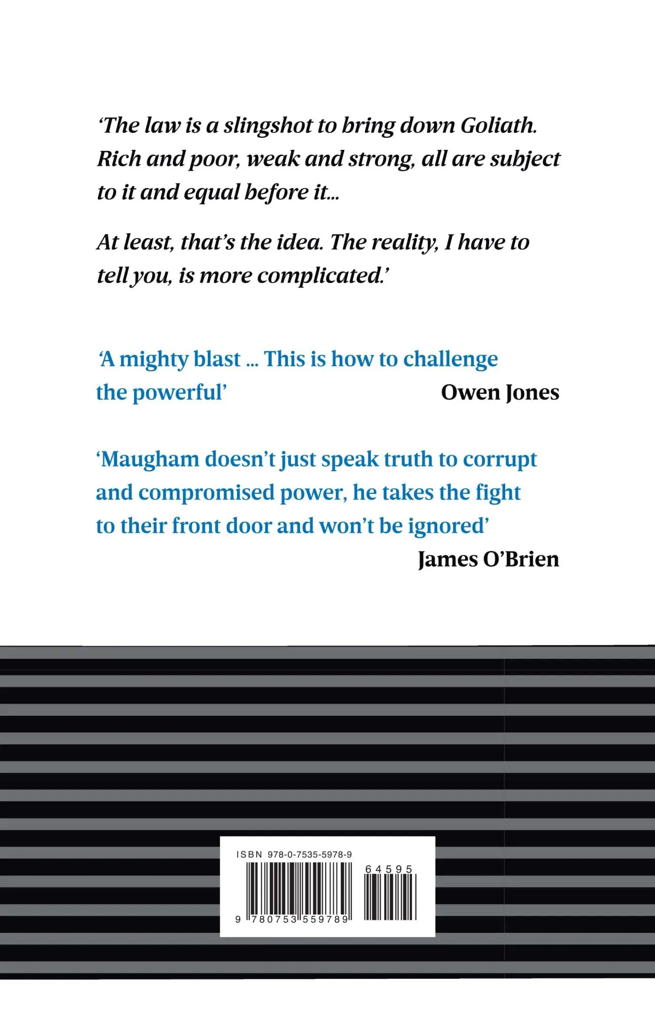 Rückseite: 9780753559789 | Bringing Down Goliath | How Good Law Can Topple the Powerful | Maugham