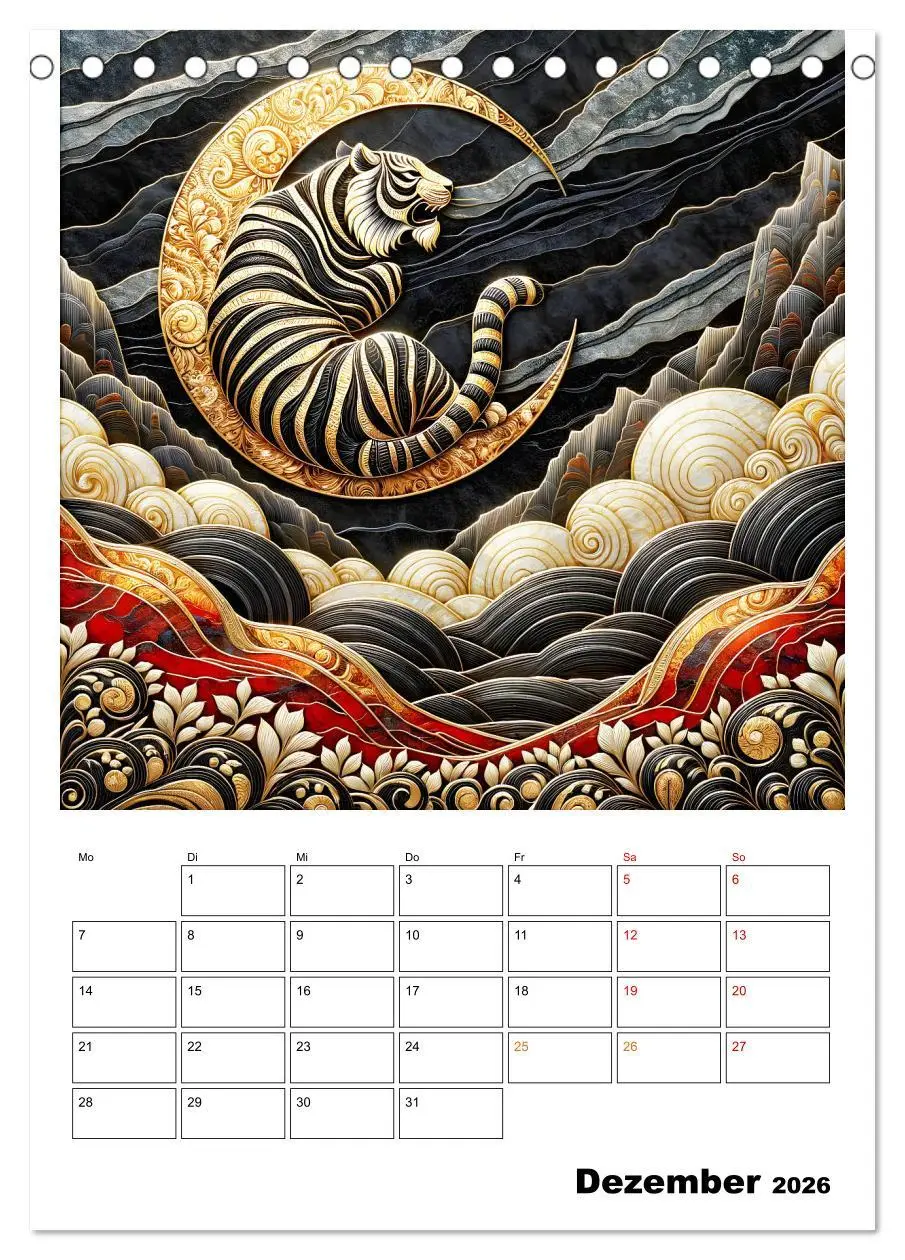 Bild: 9783457249789 | Tierische Mondlichtmagie (Tischkalender 2026 DIN A5 hoch), CALVENDO...