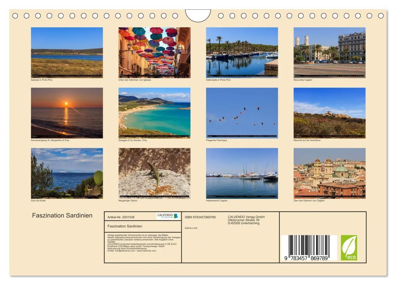 Bild: 9783457869789 | Faszination Sardinien (Wandkalender 2026 DIN A4 quer), CALVENDO...