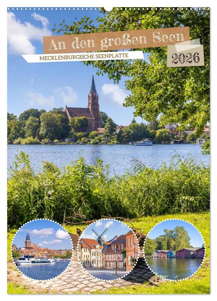 Cover: 9783516339789 | An den großen Seen der Mecklenburgischen Seenplatte (Wandkalender...