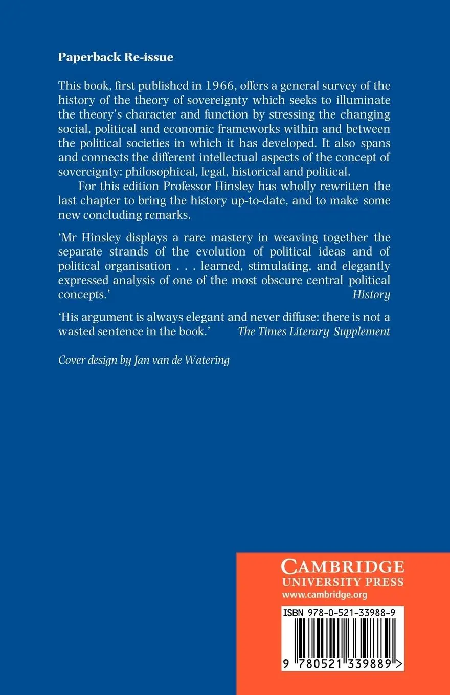 Rückseite: 9780521339889 | Sovereignty | F. H. Hinsley (u. a.) | Taschenbuch | Englisch | 2008