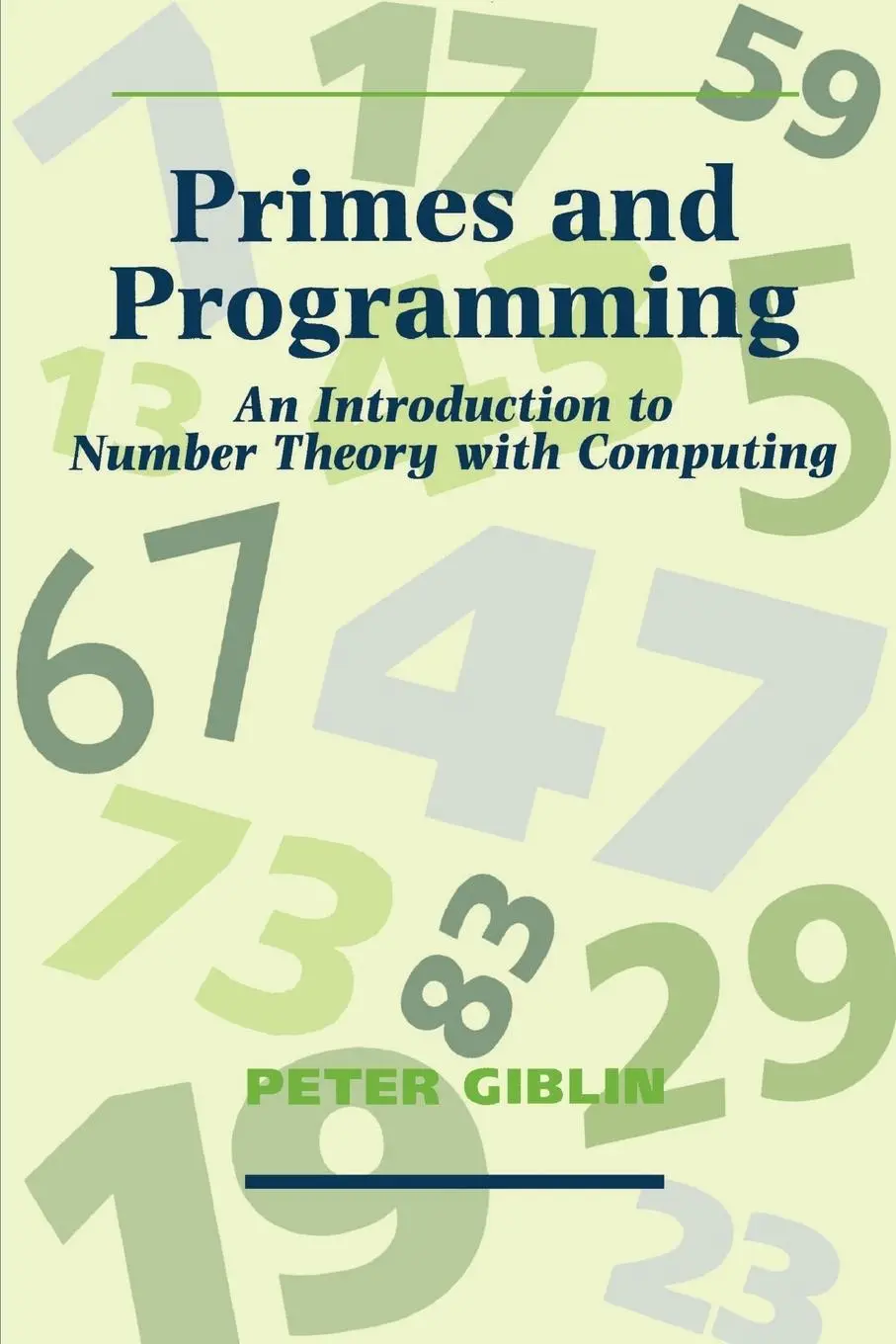 Cover: 9780521409889 | Primes and Programming | Peter Giblin | Taschenbuch | Englisch | 1992