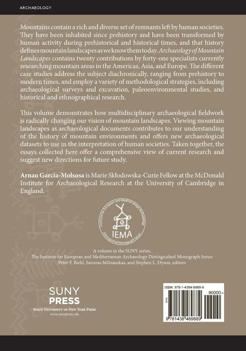 Rückseite: 9781438489889 | Archaeology of Mountain Landscapes | Arnau Garcia-Molsosa | Buch