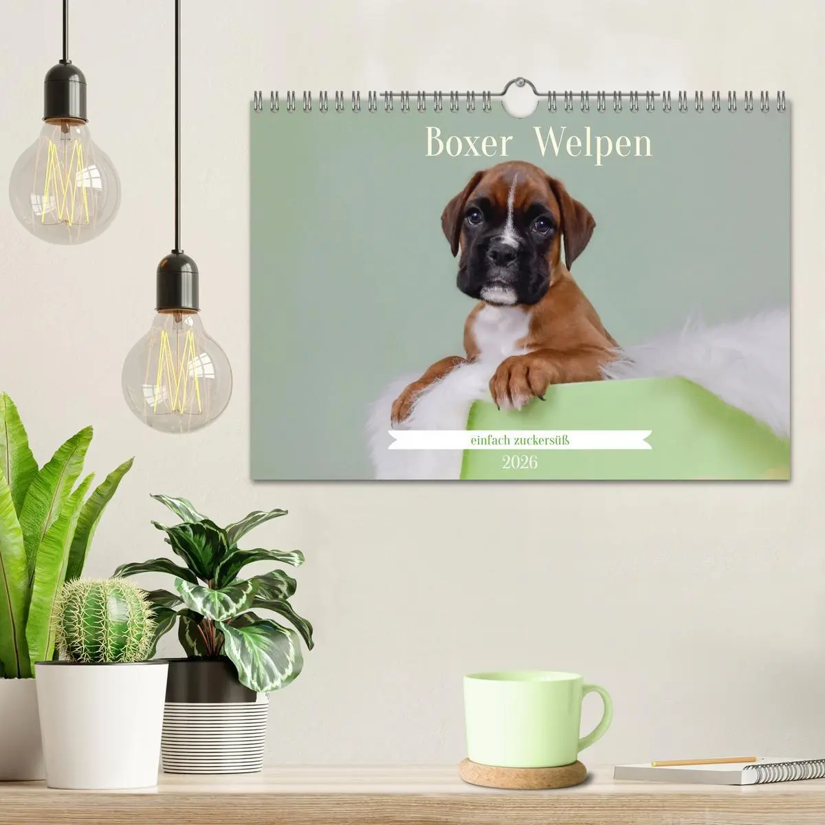 Bild: 9783457309889 | Boxer Welpen einfach zuckersüß (Wandkalender 2026 DIN A4 quer),...