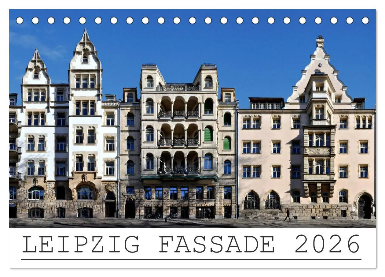 Cover: 9783516189889 | Leipzig Fassade 2026 (Tischkalender 2026 DIN A5 quer), CALVENDO...
