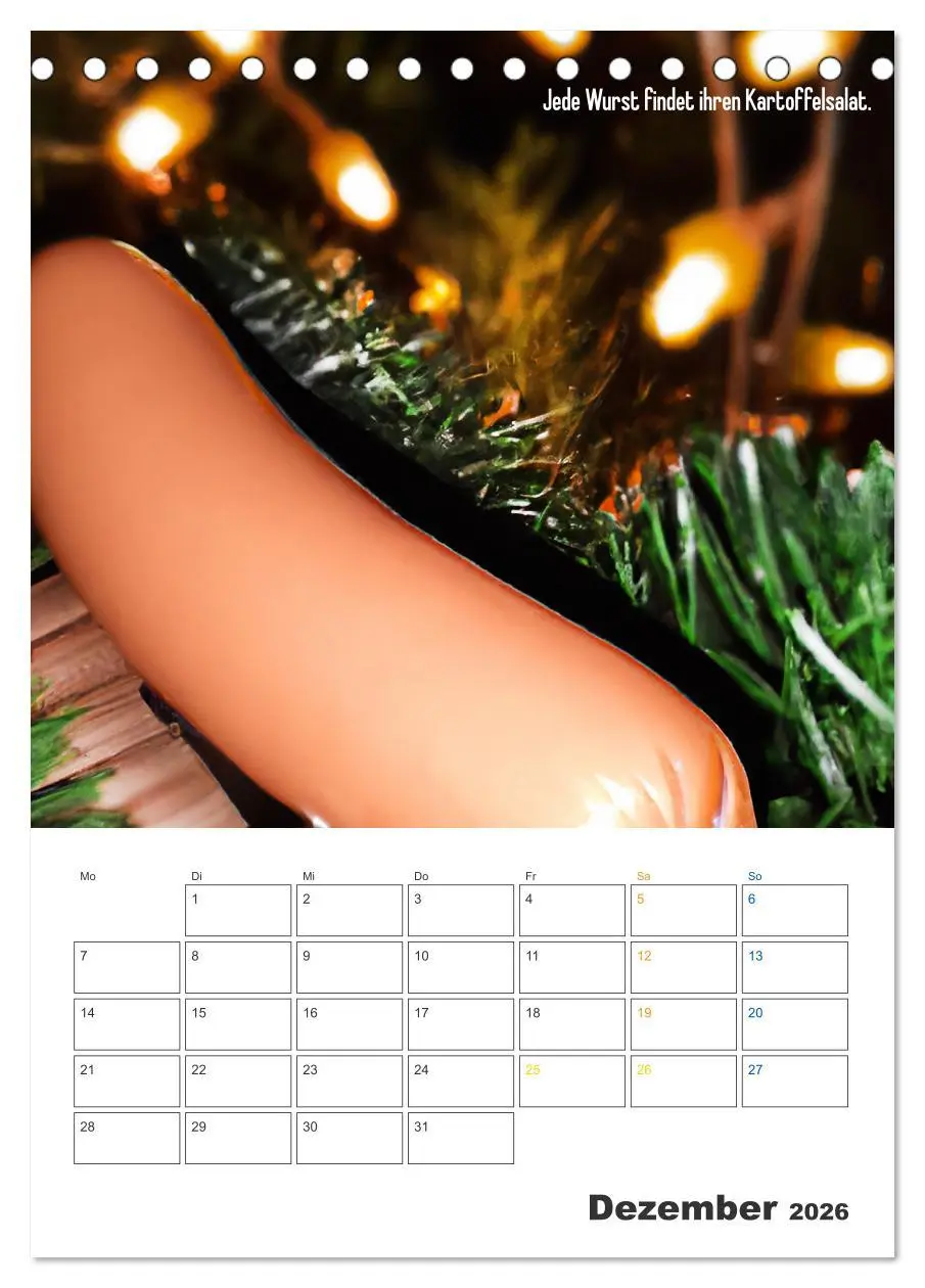 Bild: 9783516329889 | Ist mir Wurst Kalender (Tischkalender 2026 DIN A5 hoch), CALVENDO...
