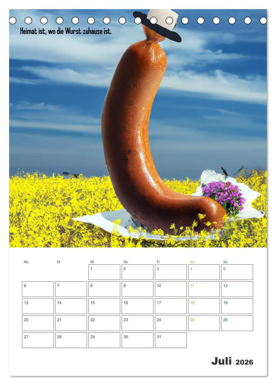 Bild: 9783516329889 | Ist mir Wurst Kalender (Tischkalender 2026 DIN A5 hoch), CALVENDO...