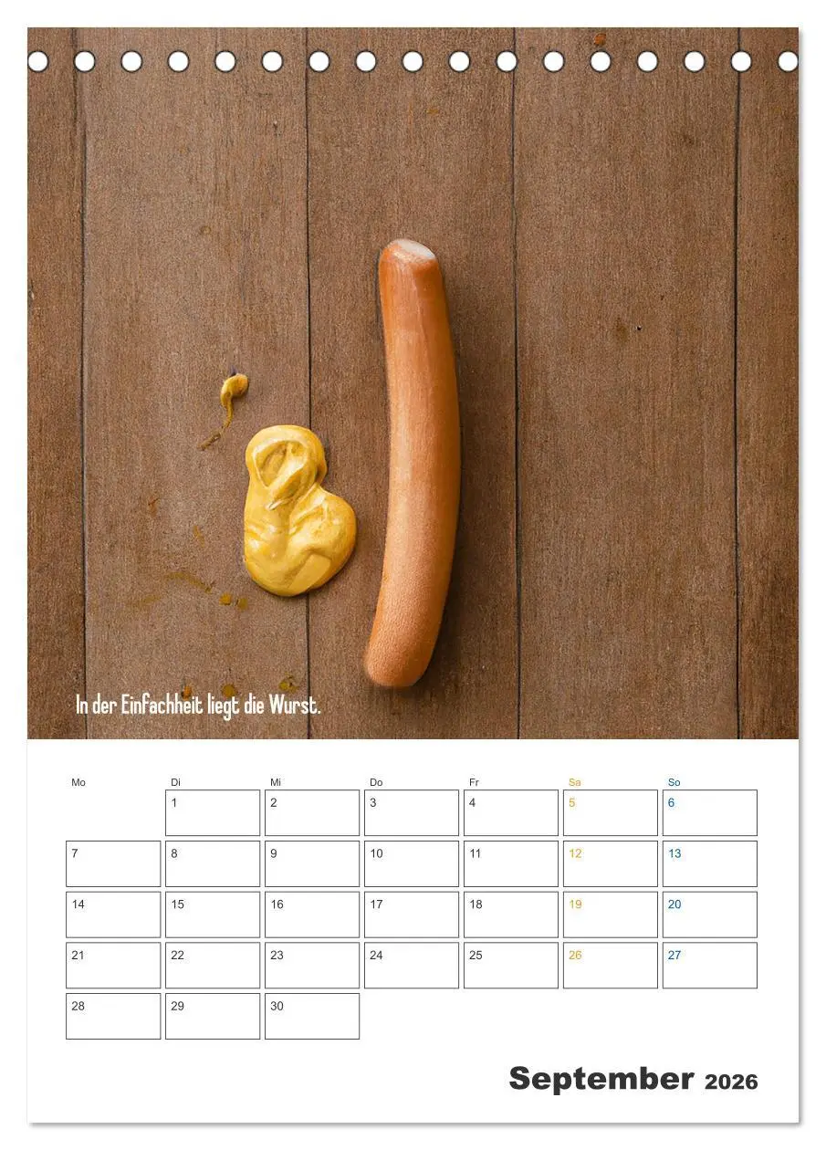Bild: 9783516329889 | Ist mir Wurst Kalender (Tischkalender 2026 DIN A5 hoch), CALVENDO...