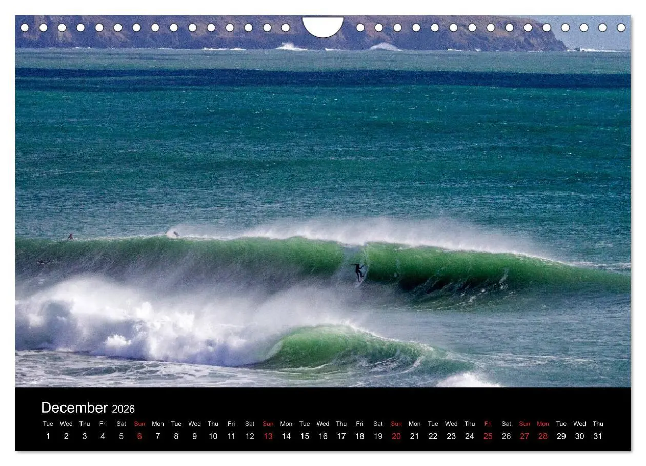 Bild: 9783516569889 | Waves in Cornwall (Wall Calendar 2026 DIN A4 landscape), CALVENDO...