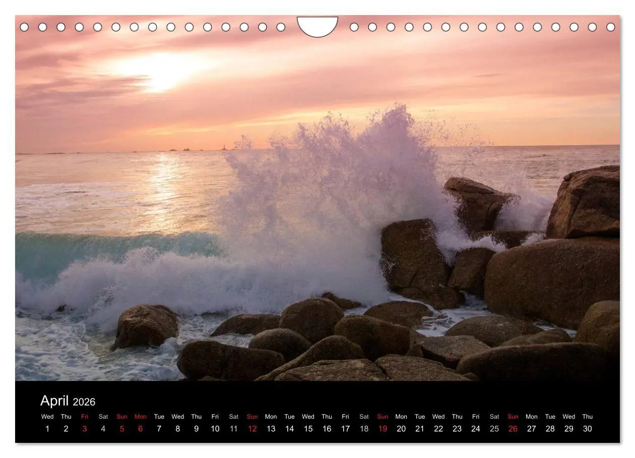 Bild: 9783516569889 | Waves in Cornwall (Wall Calendar 2026 DIN A4 landscape), CALVENDO...