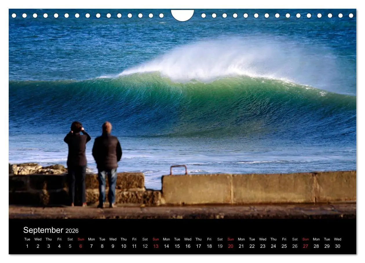Bild: 9783516569889 | Waves in Cornwall (Wall Calendar 2026 DIN A4 landscape), CALVENDO...
