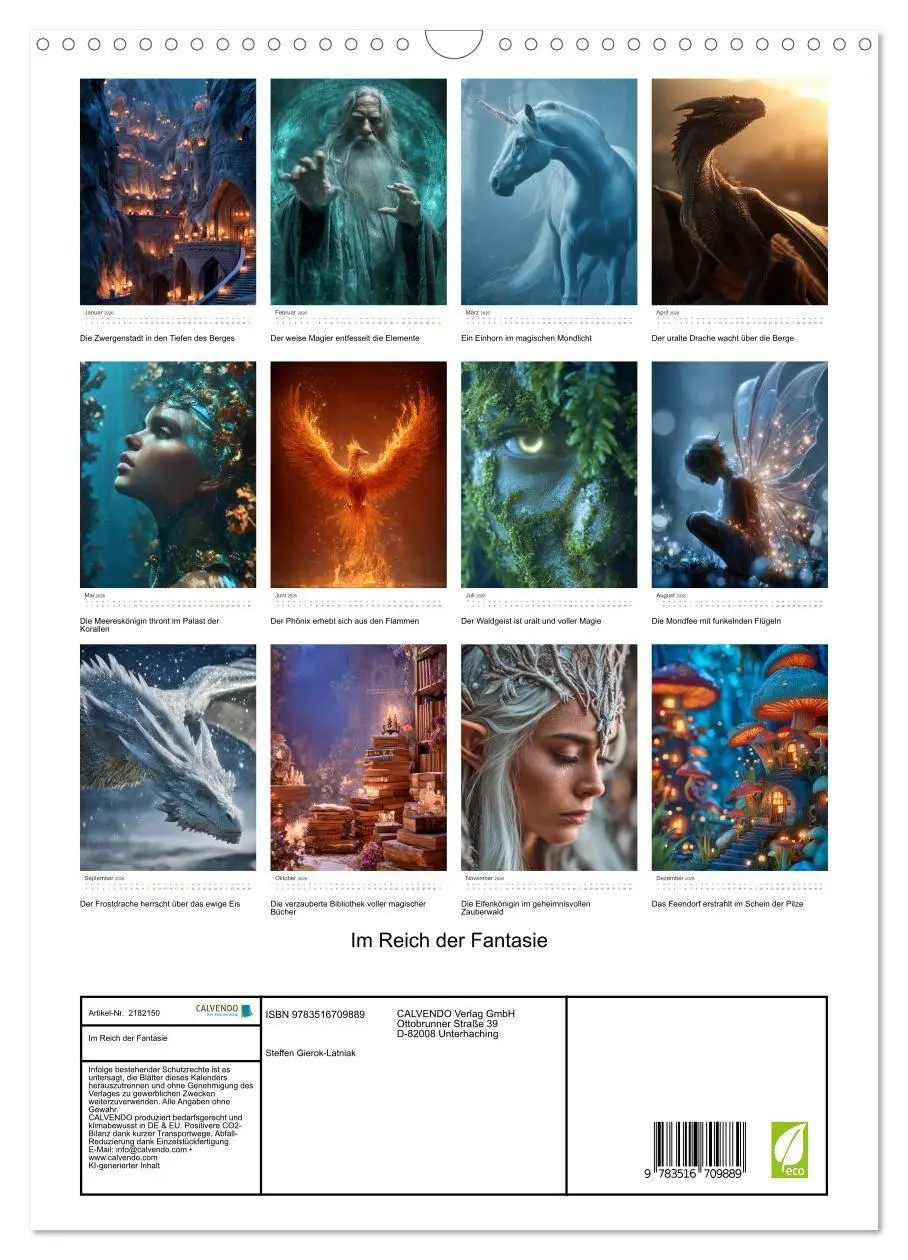 Bild: 9783516709889 | Im Reich der Fantasie (Wandkalender 2026 DIN A3 hoch), CALVENDO...
