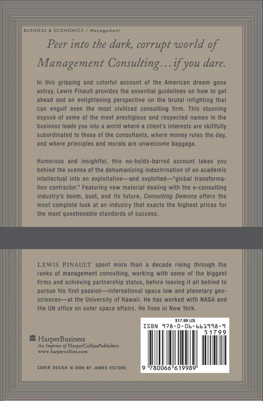 Rückseite: 9780066619989 | Consulting Demons | Lewis Pinault | Taschenbuch | Englisch | 2019
